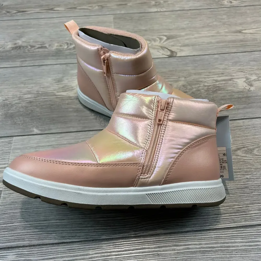 Girls' Jule Puffer Boots - Cat & Jack™ Quilted Insulated Winter Boots Size 5
